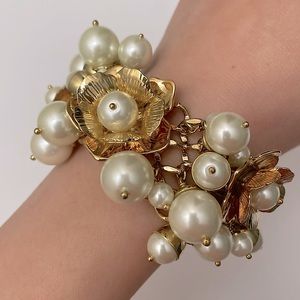 Henri Bendel Pearl Floral Band Bracelet
